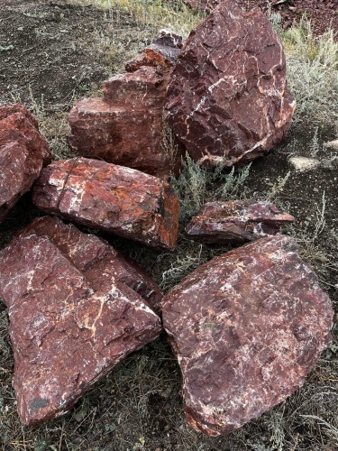 Ландшафтные глыбы красно-фиолетовые 200-1000 килограмм купить в Тамбове