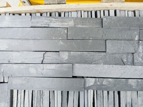 Плитка чёрная из натурального камня фасадная 30 см * 5 см, толщина 7 мм -30 мм купить в Тамбове