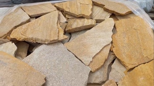 Плитняк златолит жёлтый для цоколя купить в Тамбове