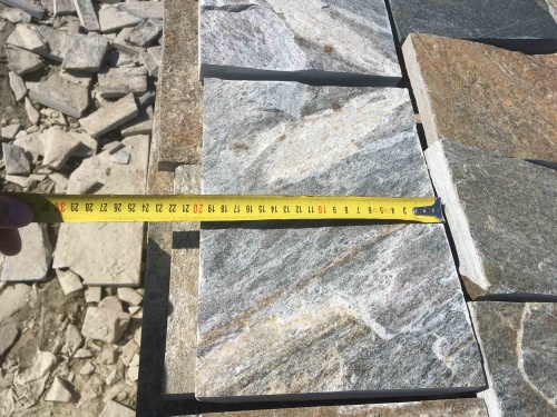 Плитка пилёная златолит Уральский для цоколя, отмостки купить в Тамбове